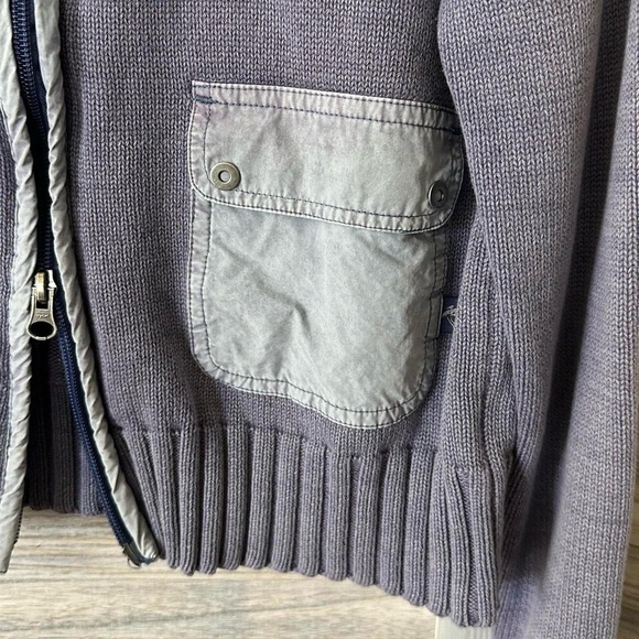 VINTAGE COLUMBIA Sporty Zip Knit Mockneck Sweater 100% Cotton in Purple Size-M/L - Picture 5 of 10